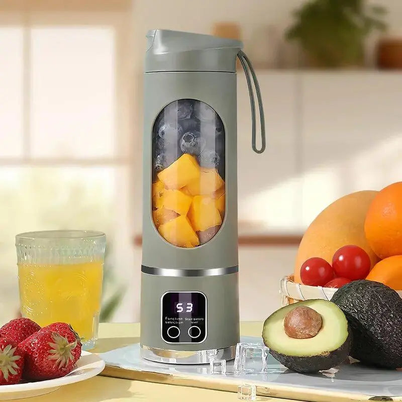 Portable Blender, USB Rechargeable Blender with LED Display for Smoothies and Liquid Diets, Small Juicer Blender, Milkshake Blender, Home Kitchen Appliance, Smoothies Blenders, Blender Smoothie Maker