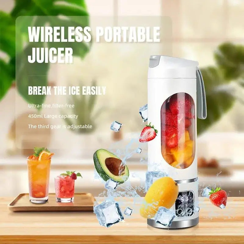 Portable Blender, USB Rechargeable Blender with LED Display for Smoothies and Liquid Diets, Small Juicer Blender, Milkshake Blender, Home Kitchen Appliance, Smoothies Blenders, Blender Smoothie Maker