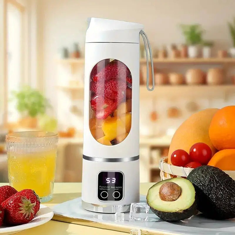 Portable Blender, USB Rechargeable Blender with LED Display for Smoothies and Liquid Diets, Small Juicer Blender, Milkshake Blender, Home Kitchen Appliance, Smoothies Blenders, Blender Smoothie Maker