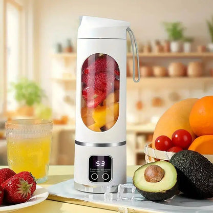 Portable Blender, USB Rechargeable Blender with LED Display for Smoothies and Liquid Diets, Small Juicer Blender, Milkshake Blender, Home Kitchen Appliance, Smoothies Blenders, Blender Smoothie Maker